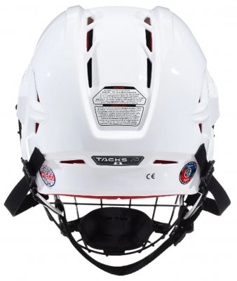 Zoom bild av CCM TACKS 70 Helmet Combo SR vit hockeyhjälm